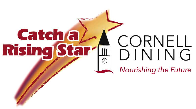 Catch a Rising Star swoosh next to Cornell Dining logo