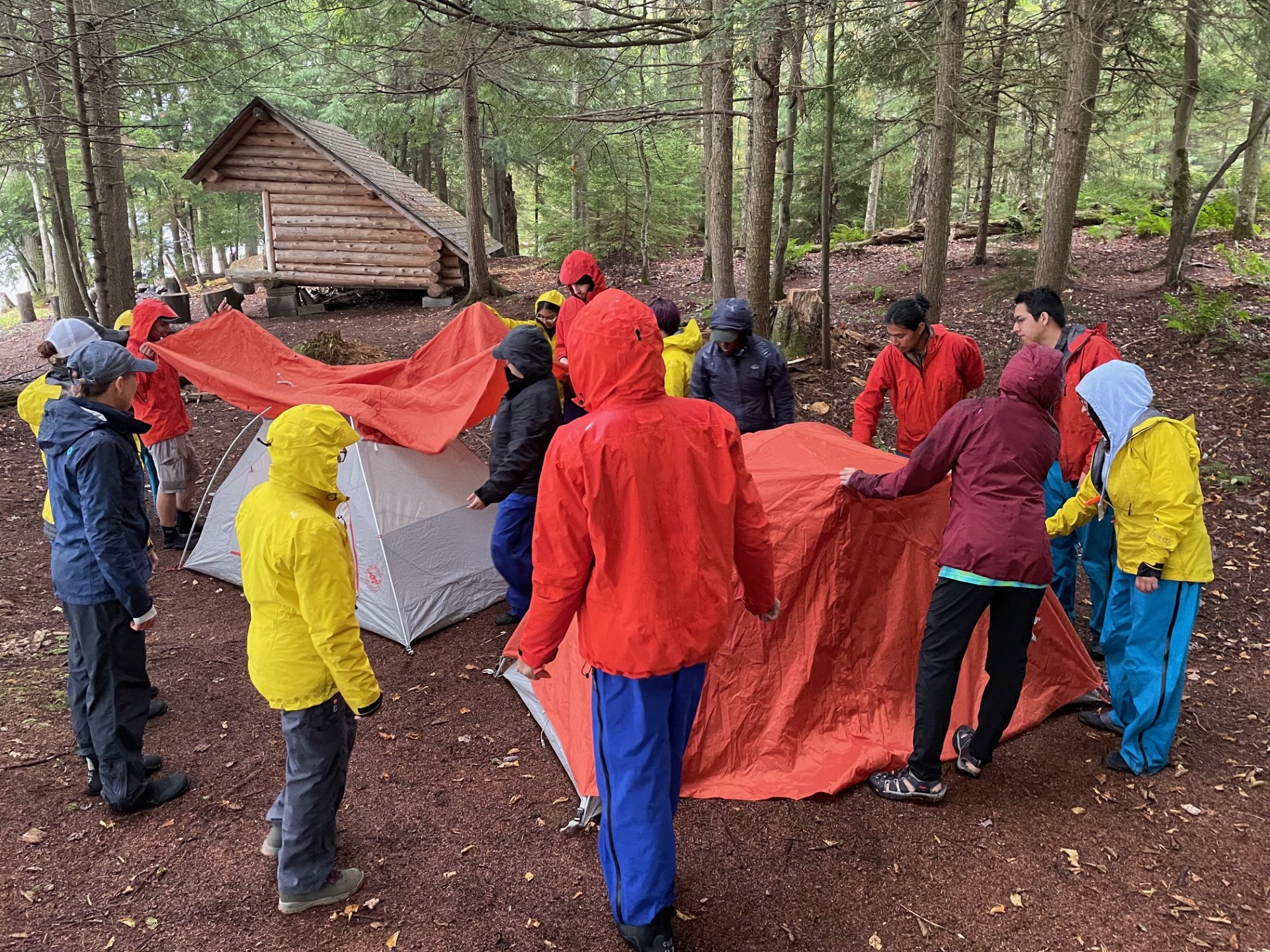 Setting up camp